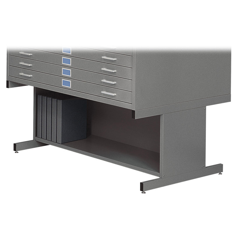 Base de classeur - BASE SEULEMENT, Gris, Base haute ouverte, Pour draps de 30 po x 42 po