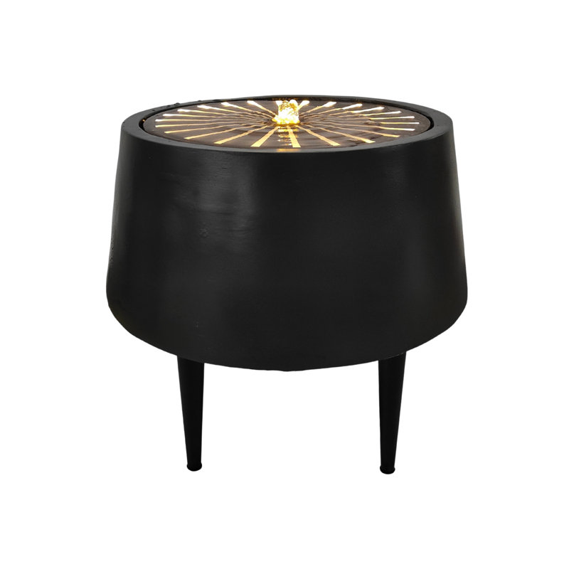 Outdoor Metal Fountain with Lights