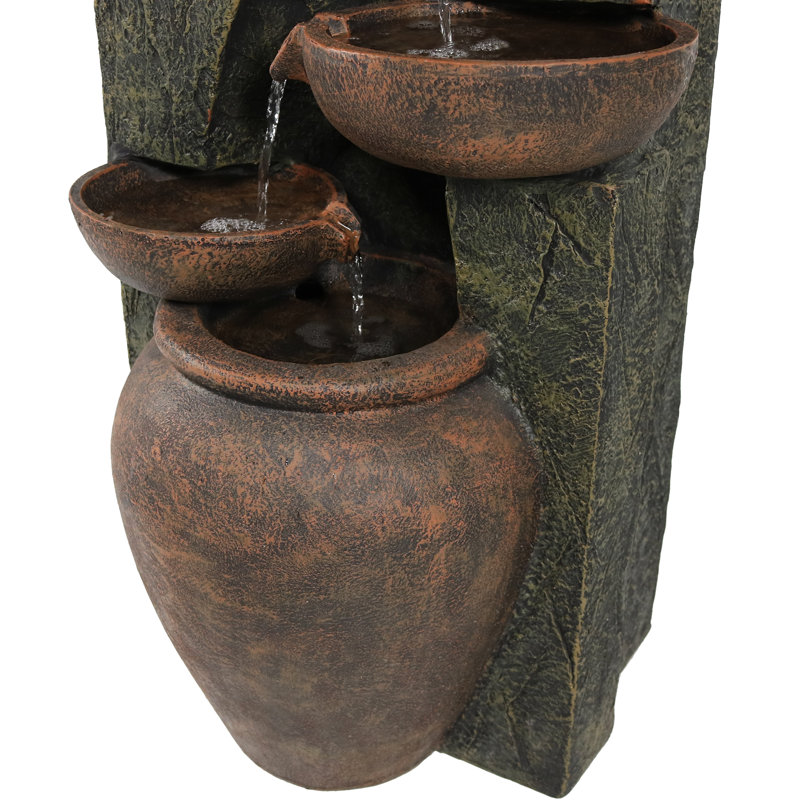 Fontaine d'extérieur en poterie résistante aux intempéries