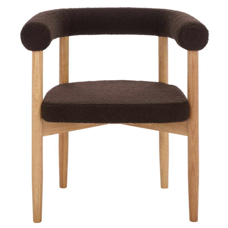 Chaise de salle à manger Tomio, Marron foncé