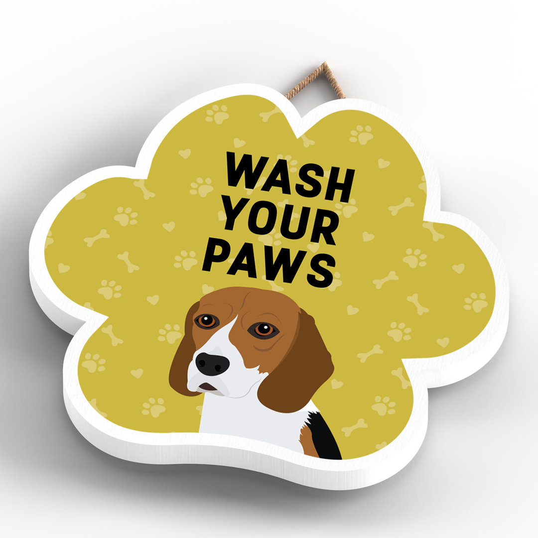 Beagle Wash Your Paws Wall Décor