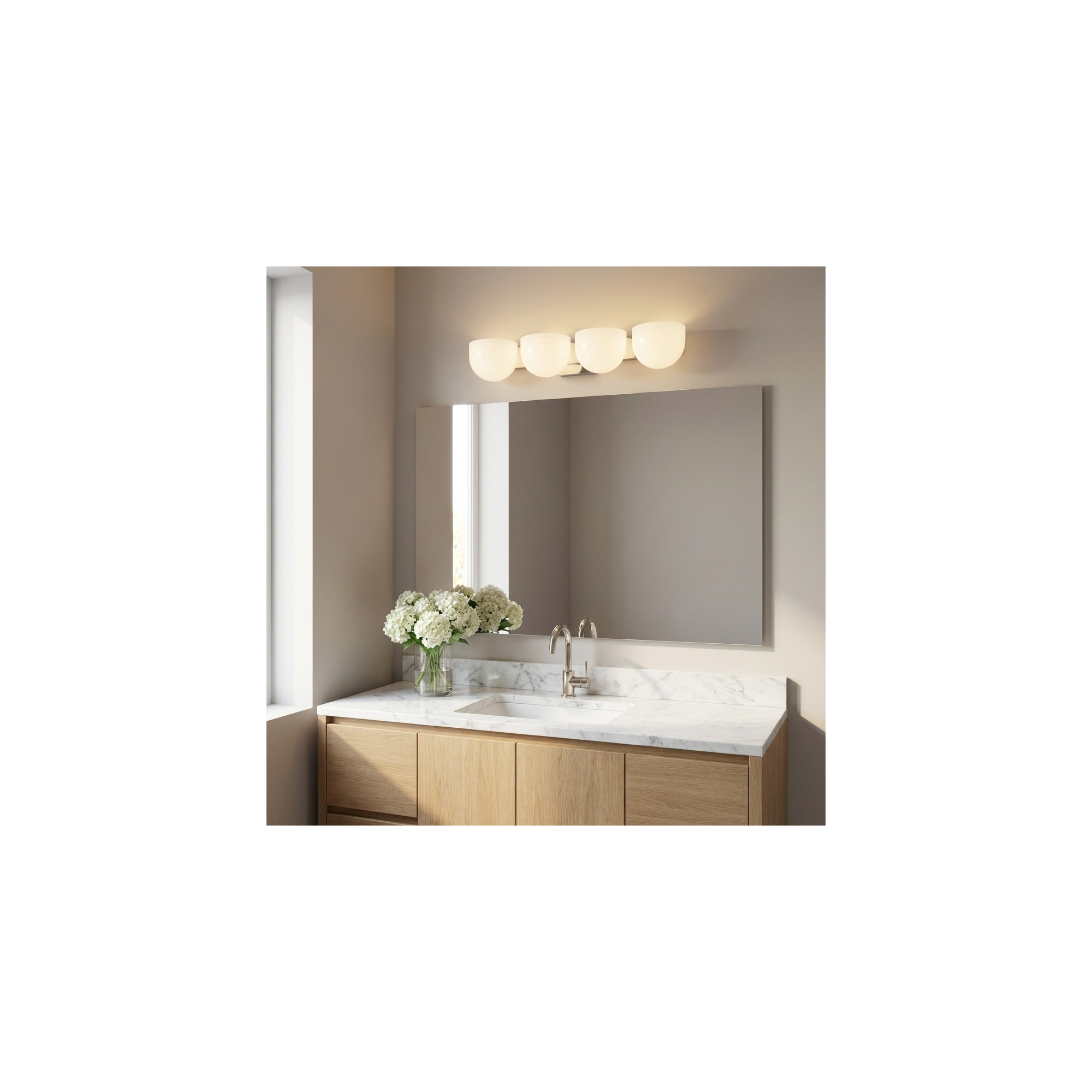 Cheverny Bath Sconce, 4, Polished Nickel