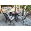 AMALFI IVORY 4 Seater Padded Set including 2.3m Parasol
