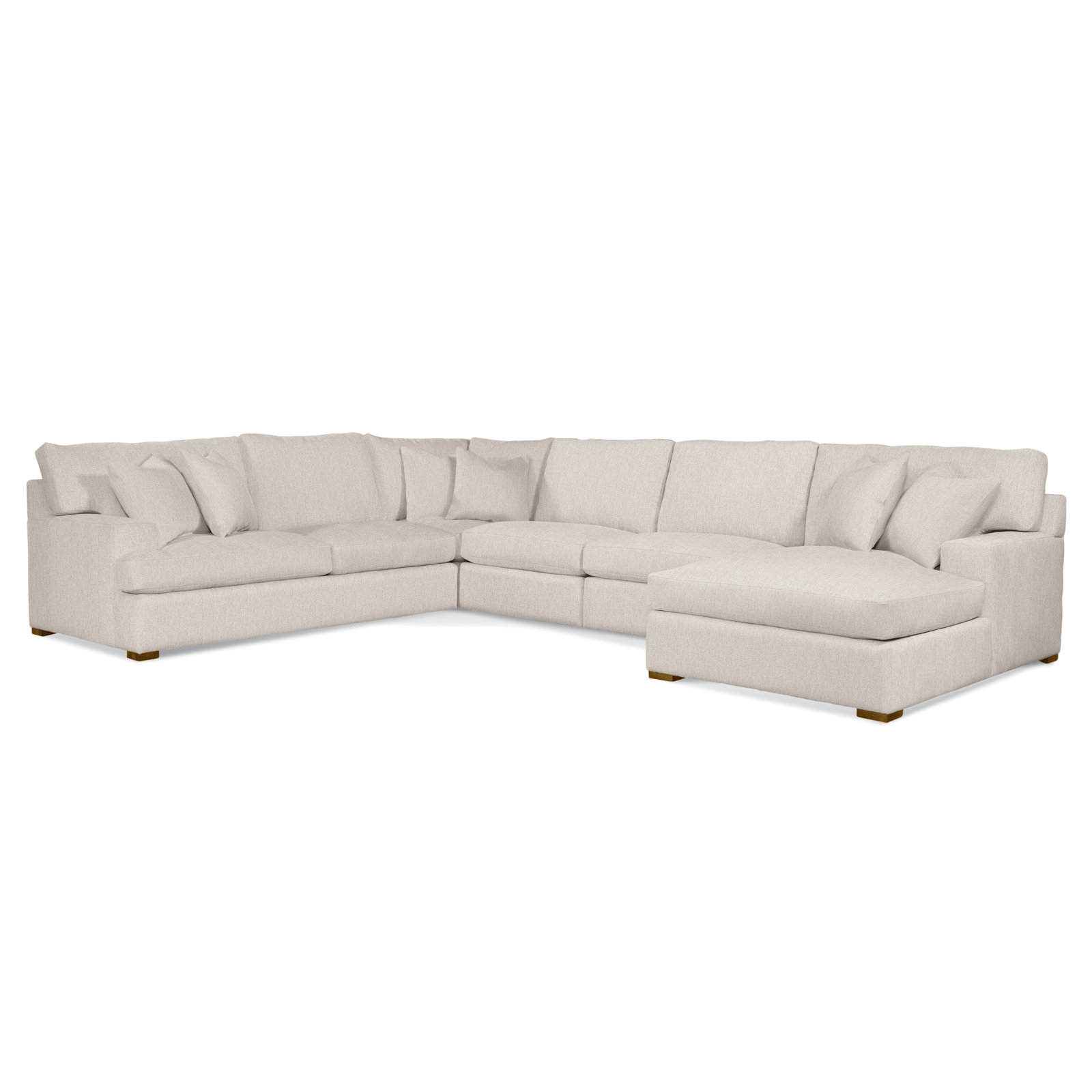 Cambria Upholstered U-Sectional, Snow Crypton Performance; 0884-91, Left Hand Facing, Frost White