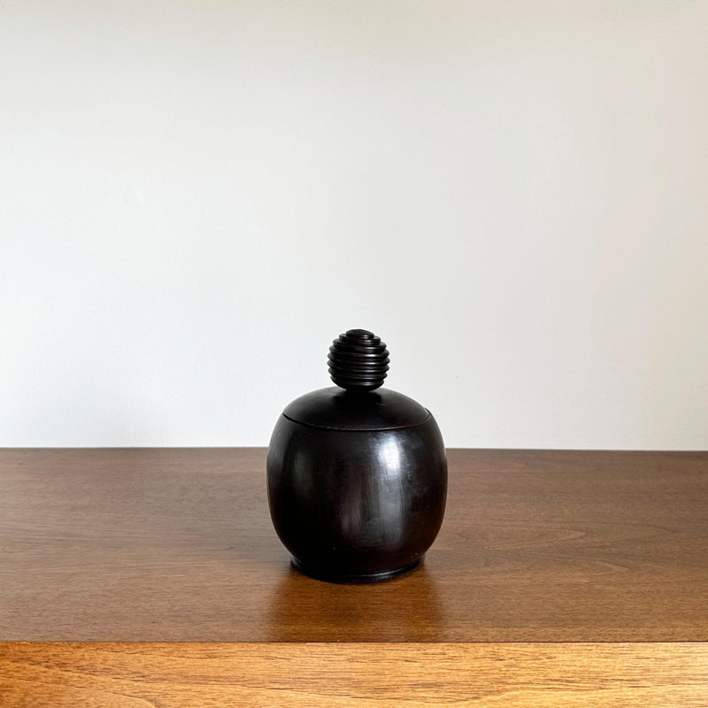 Ebony Wood Collection Wood Jar, Style Two