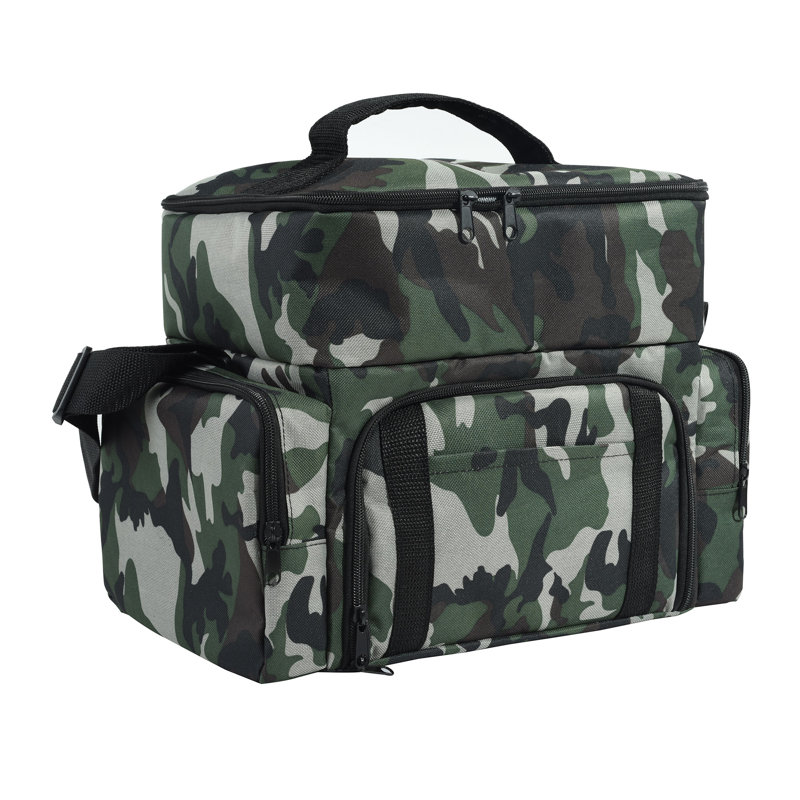 E-Z Travel Camo Print Lunch Box with Insulated Cooler