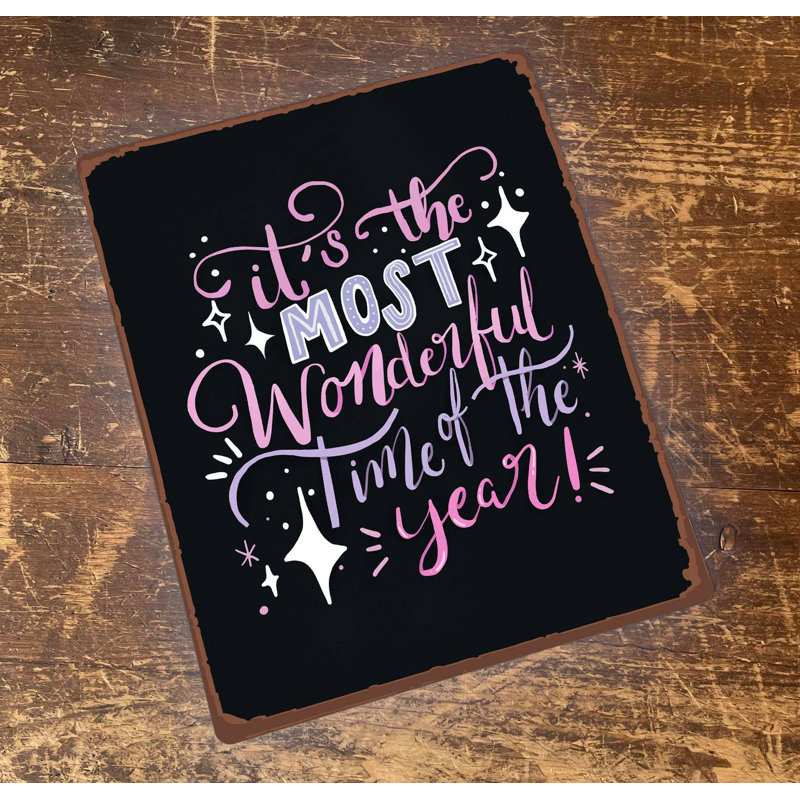 Its the Most Wonderful Time of the Year Metal Wall Décor, 80cm H x 60cm W