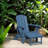 HDPE Foldable Adjustable Outdoor Adirondack Chair With Ottoman and Double Cup Holder-138596762
