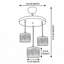 Luminaire suspendu grappe 3 lumières Ellery