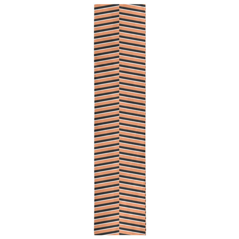 Fractured Stripes Table Runner, 16" x 72", Orange