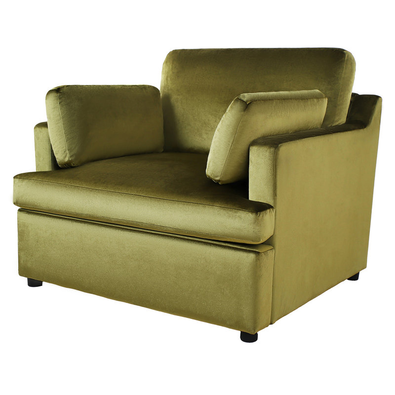 Dyani Upholstered Accent Chair, Green Polyester