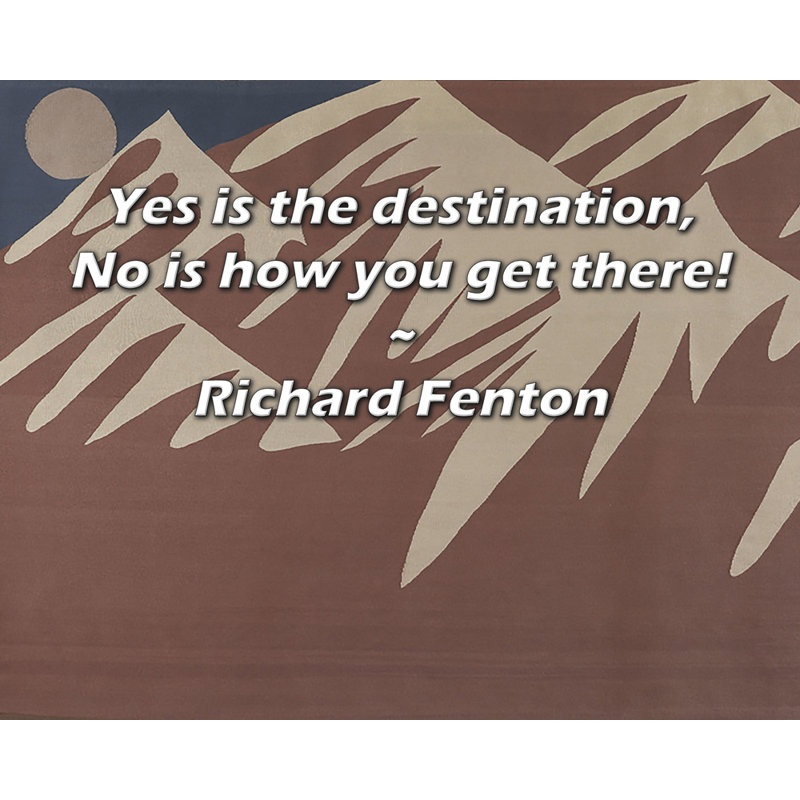 Toile tendue avec châssis Latitude Run® par Richard Fenton: «Oui, c'est la destination, non, H 13 po x l 18 po