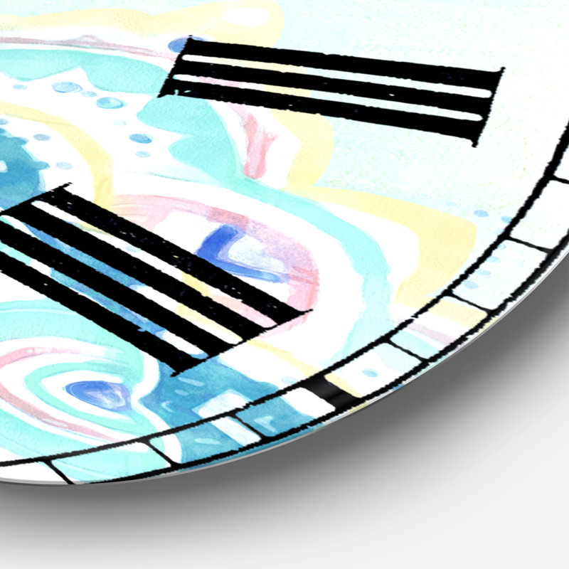 Horloge murale aquarelle mandalas IV, Moyen