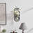 Deckard Modern Black Metal Double Oval Frame Clear Wall Mounted Vase
