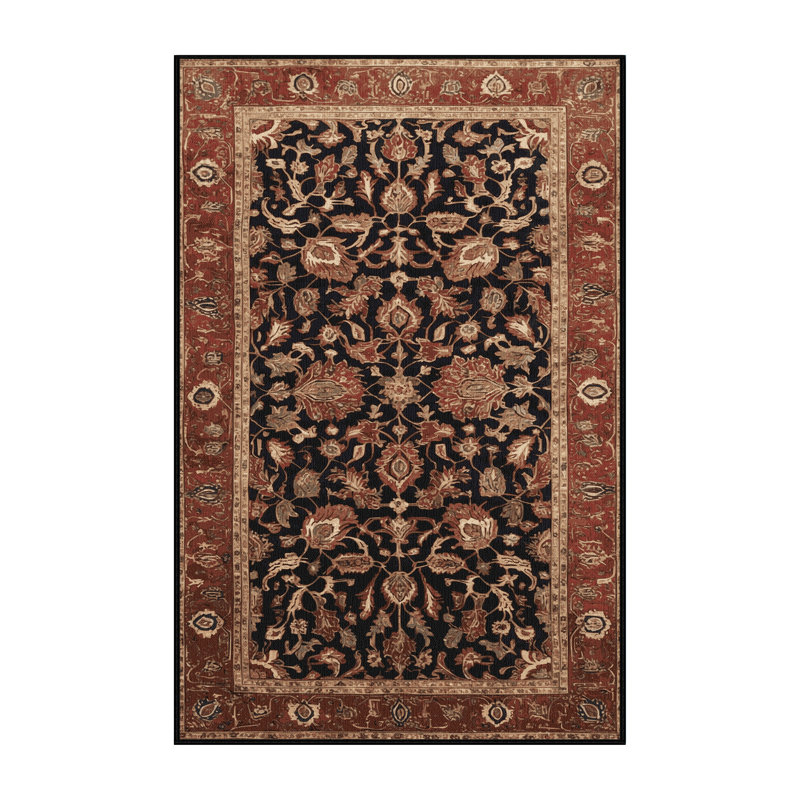 Tapis brun lavable à la machine, Rectangle 2 pi x 3 pi