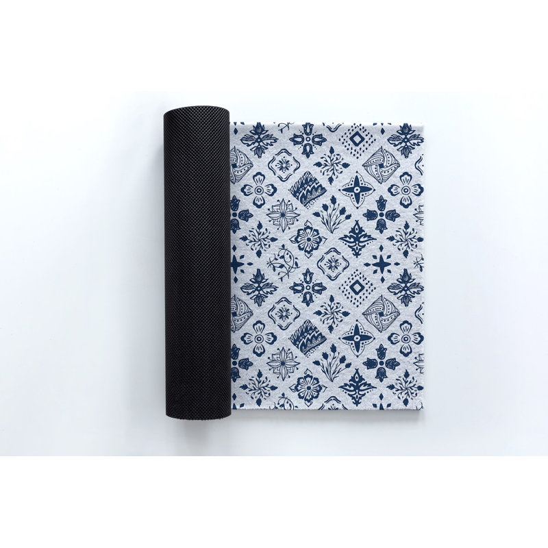 Non-Slip Floral Outdoor Doormat