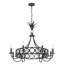 Lustre 8 lumières en tourmaline noire Hearst-1184445940