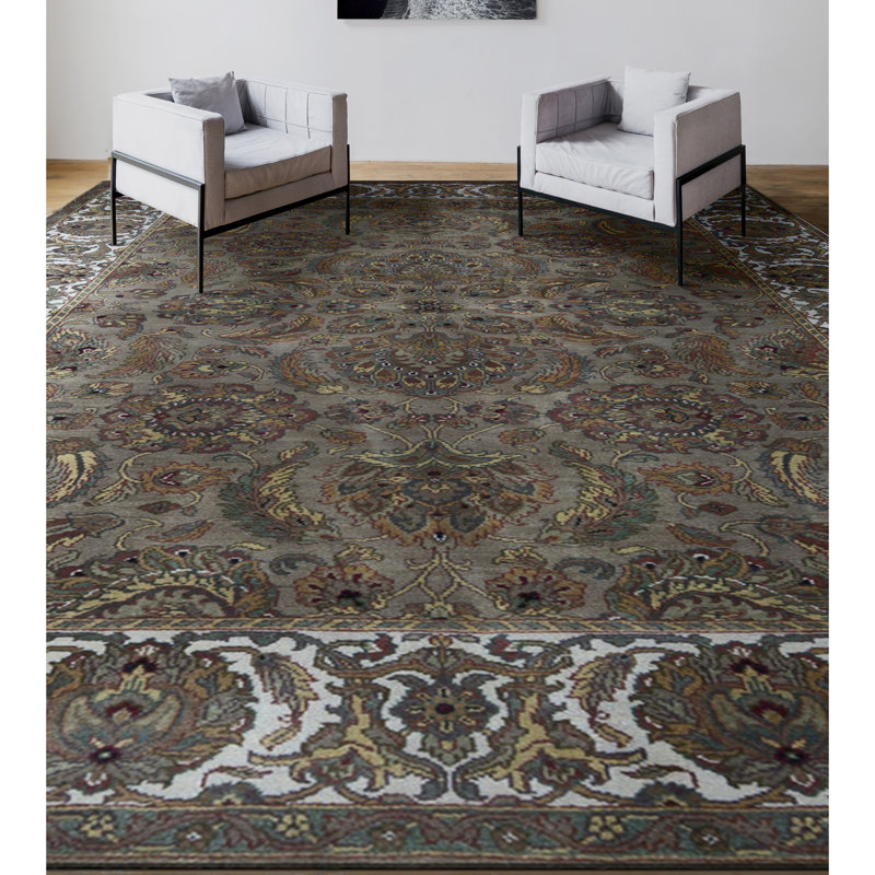 Trinity Hand Woven Wool Oriental Area Rug, Rectangle 6'2" x 9'2"