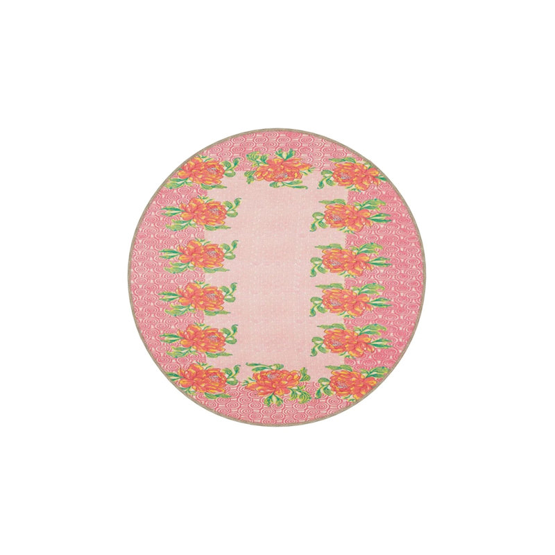 Tapis intérieur / extérieur rose Kira, Rectangle 4 pi x 6 pi