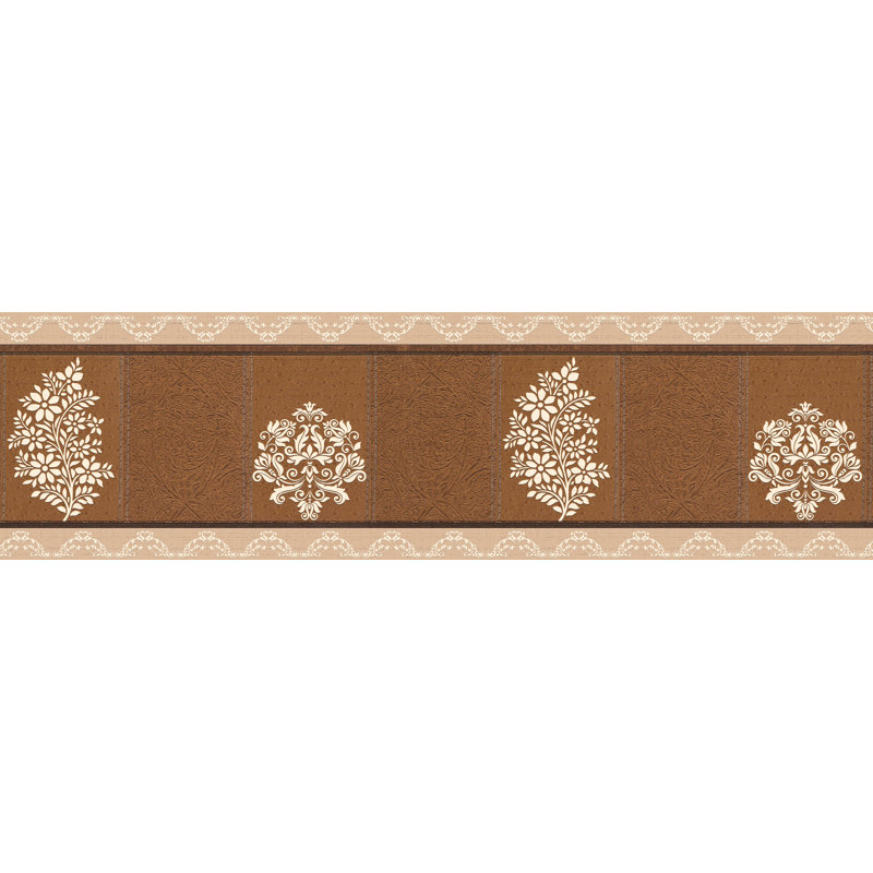 Bordure de papier peint l 15 pi x l 7 po Casellas Flowers Scrolls