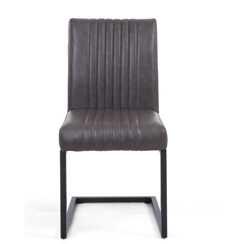 Paulson 48cm H Polyester Blend Upholstered Cantilever Chair, Grey