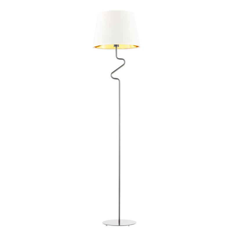 Roncy 174cm Traditional Floor Lamp, White, Grey