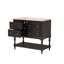 Ensemble de meuble-lavabo 36 po avec lavabo sous-comptoir en céramique, meuble-lavabo autoportant avec 4 tiroirs et structure en bois massif-111123739