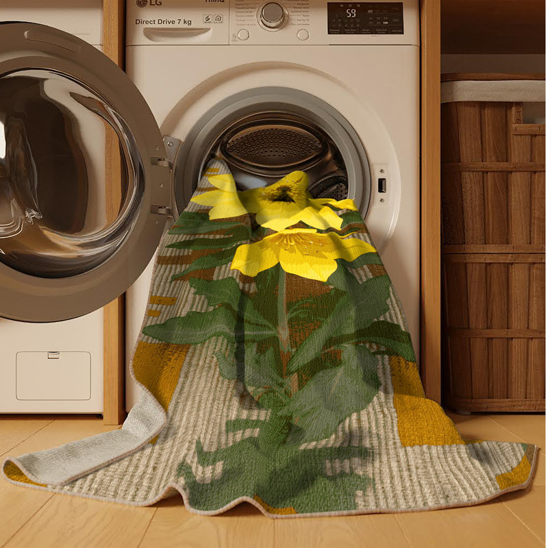  Tapis lavable Golden Columbine Southwestern, Rectangle 6 pi x 9 pi