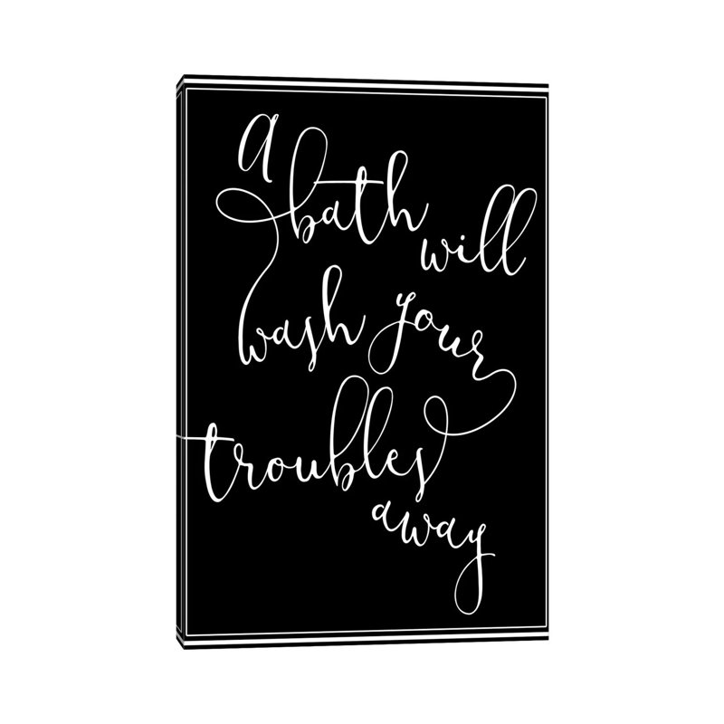 Troubles Away by Milli Villa - Wrapped Canvas Print, 20.32 cm H x 30.48 cm W