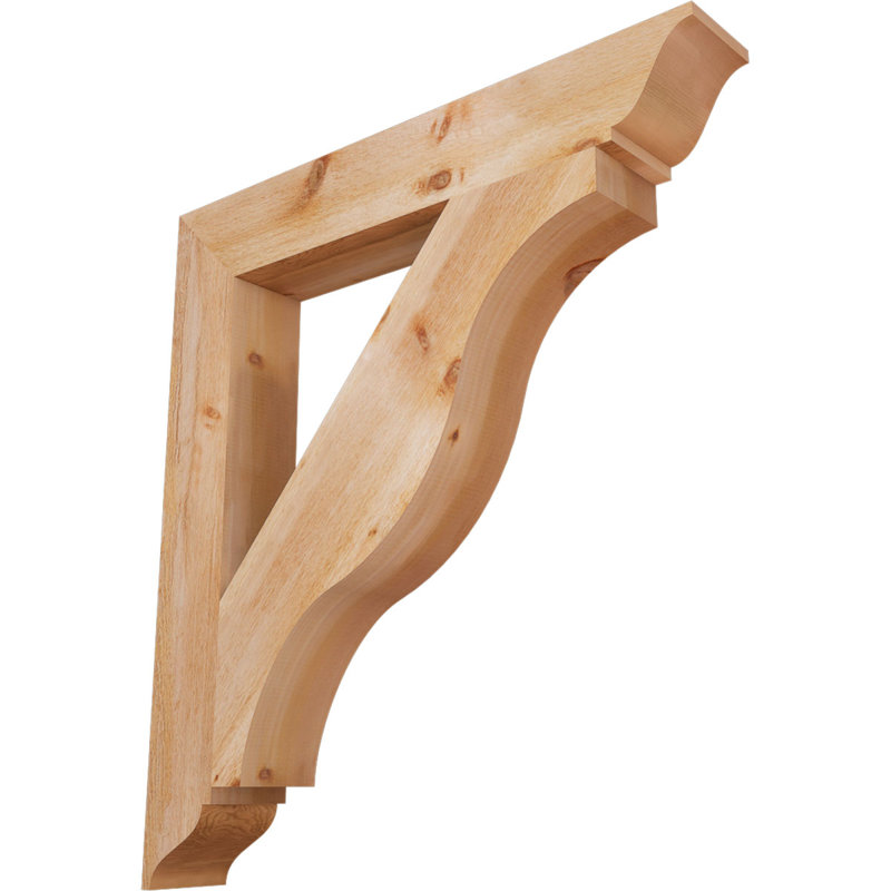 Support traditionnel Funston, Cèdre rouge de l'Ouest, Scié brut, H 44 po x l 6 po x P 40 po