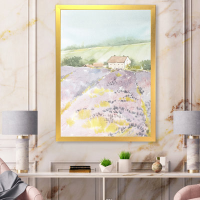 «Morning Sun Over The Lavender Field House I», reproduction sur toile