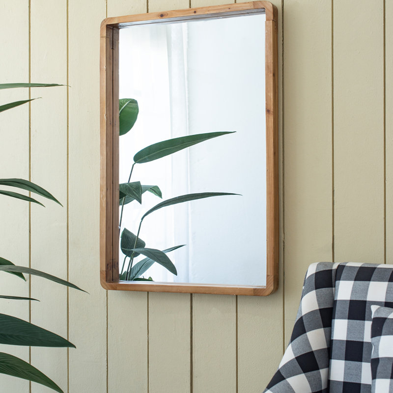 Manufactured Wood Frame Vertical Rectangle Mirror