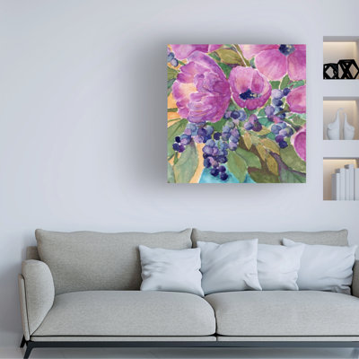 «Violets and Berries» par Yachal Design - impression sur toile tendue