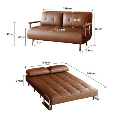 King 150cm Faux Leather Loveseat