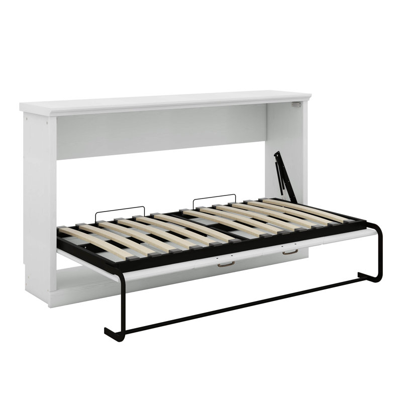 Lit escamotable simple, lit escamotable mural, armoire pliante, meuble peu encombrant pour chambre d'amis polyvalente ou bureau personnel