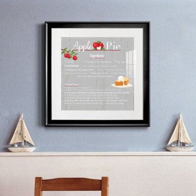 Tarte aux pommes - art textuel avec cadre photo
