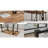 4-6 Person Home Kitchen Dining Table 55", Dark Wood 1.5" Thick Tabletop, Rectangular, Black Metal Legs, Modern Style 55" & Table, Rural Industrial Radiance, Tabletop With Legs For