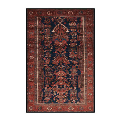 Machine Washable Persian Brown Area Rug