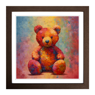 Teddy Bear Colour Field - Framed Print