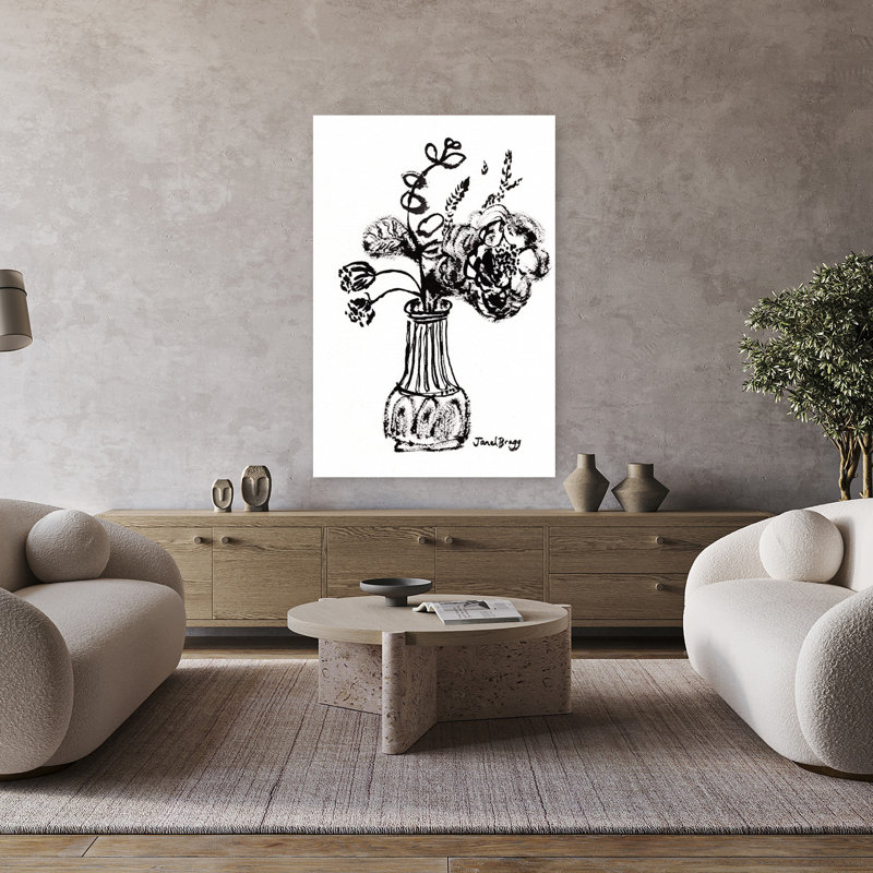 Art contemporain fleur contemporaine, H 48 po x l 32 po