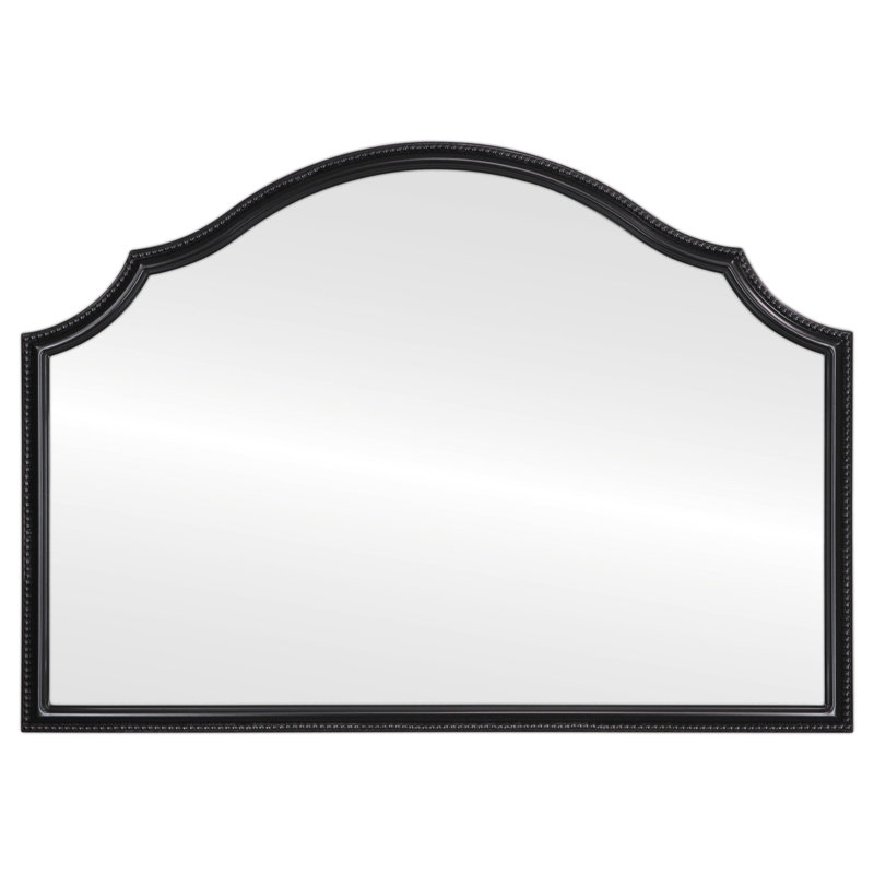 Miroir de cheminée encadré, Noir mat, 27' x 38''''