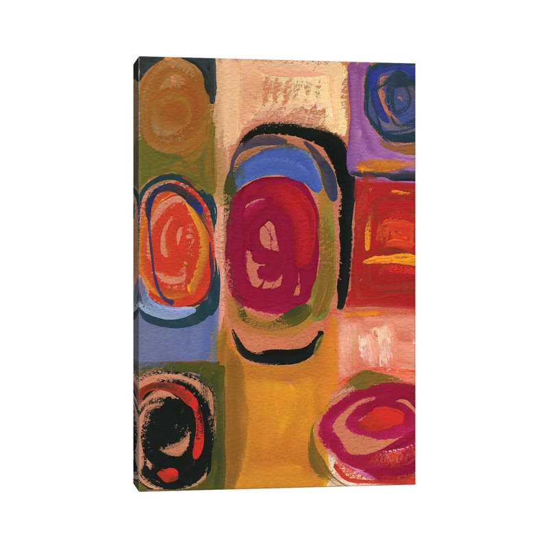 8 Circles 1 Piece Wrapped Canvas Painting, 30.48 cm H x 45.72 cm W