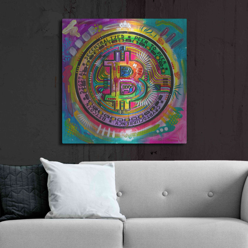 " Bitcoin " Print, 36" H x 36" W