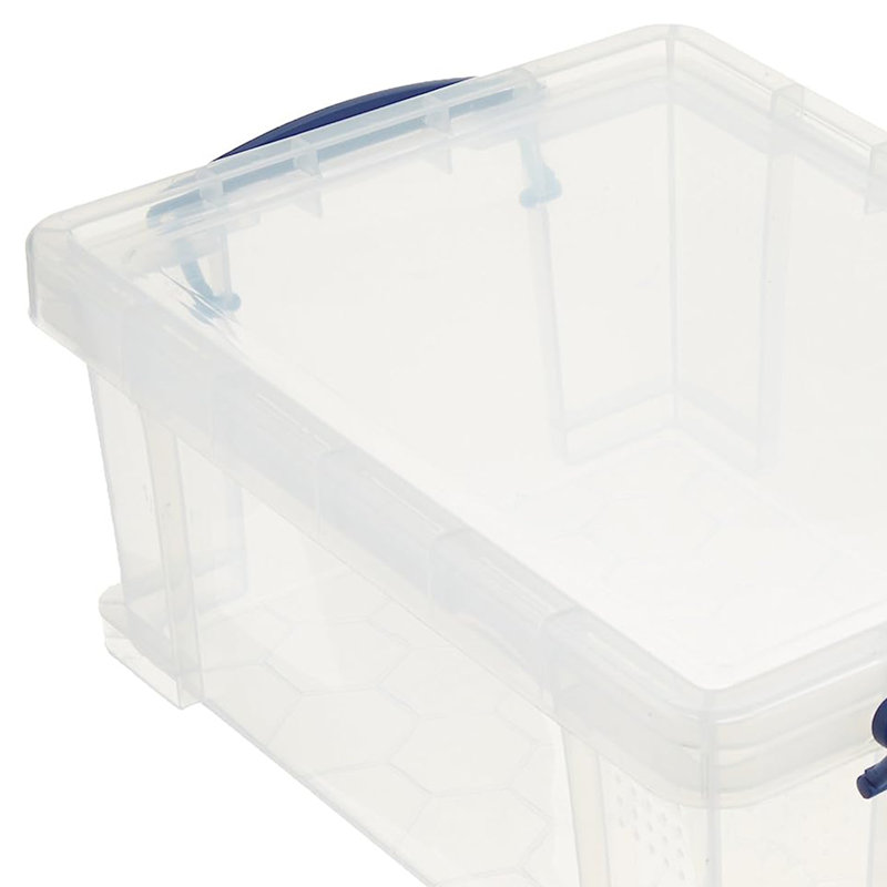 Really Useful Box 8.1L Plastic Storage Container w/Snap Lid & Clip Lock Handle, 2-Pack, 8.56 qt