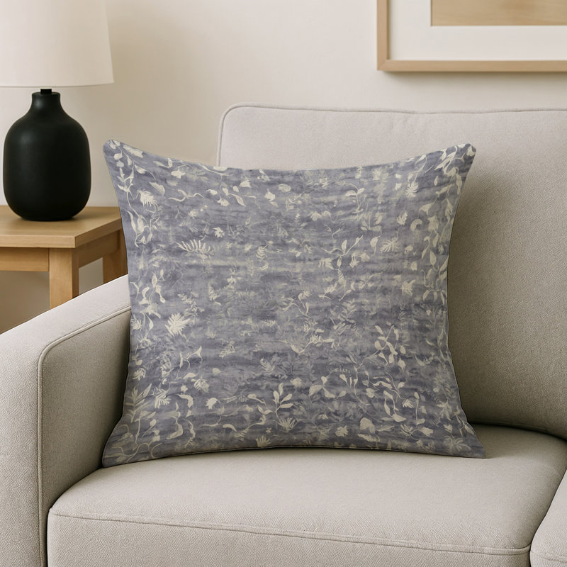 Coussin décoratif intérieur et extérieur Modern, Gris abstrait 162, Carré 18 po