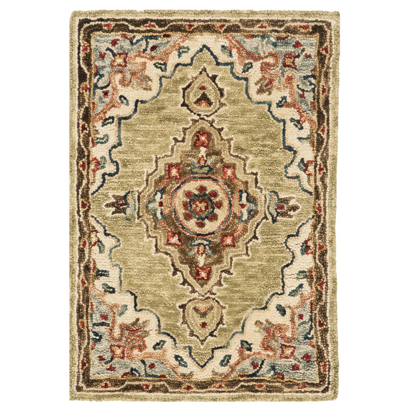 Wimpole Hand Tufted Wool Oriental Rug, Rectangle 2' x 3'
