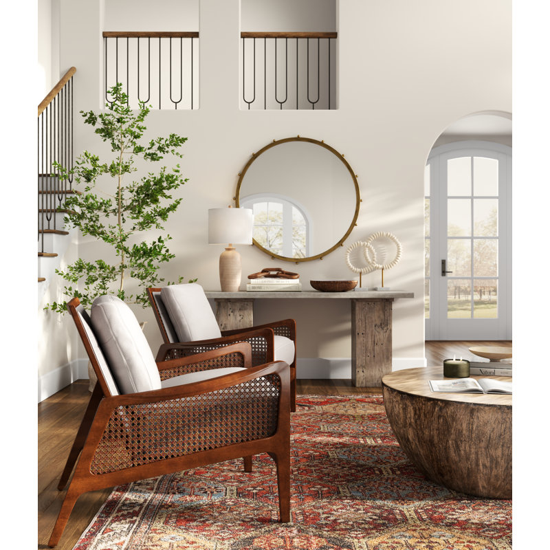 Theresa Upholstered Armchair, Walnut