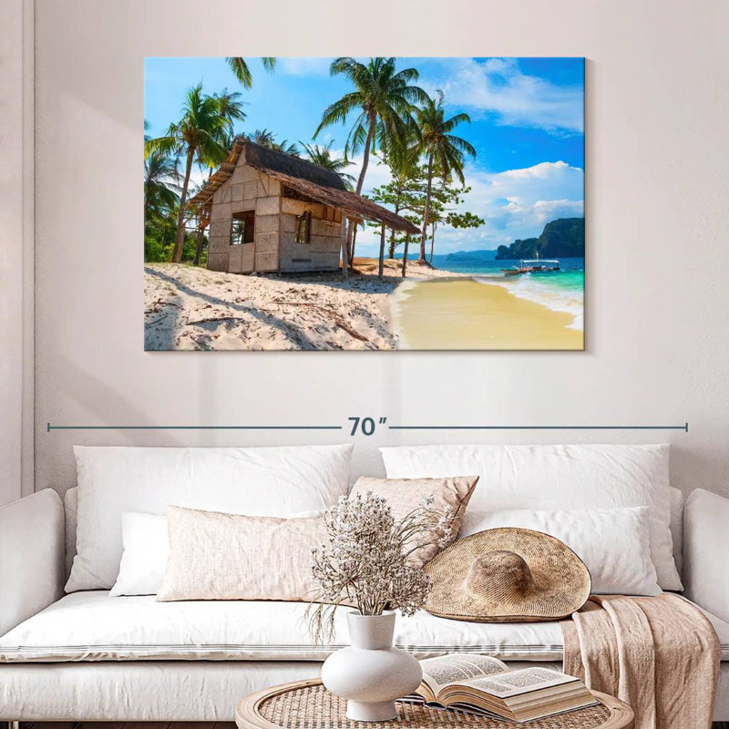 Cabane de plage tropicale Lilie Palawan, H 32 po x l 48 po