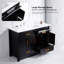 Meuble-lavabo 48 po avec lavabo en céramique et tiroir, porte, armoire de rangement-1348802026