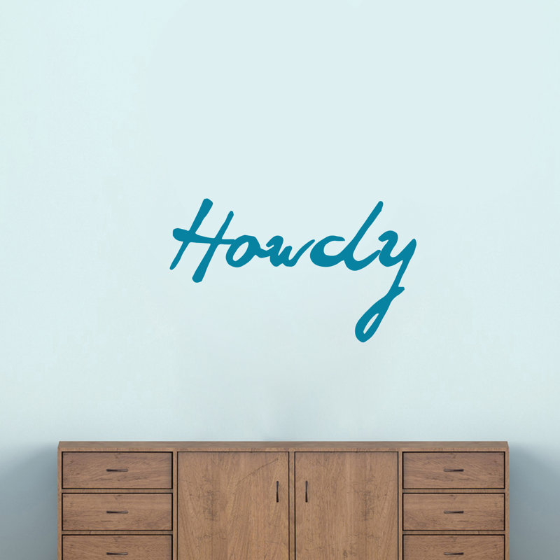 Décalcomanie murale howdy, Bleu sarcelle